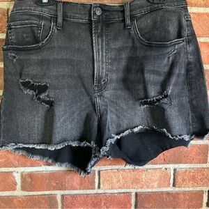 Abercrombie Jean Shorts High Rise Size 31 Curve